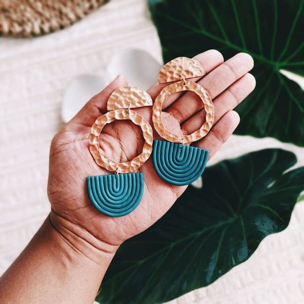 Bold Asymmetric Drops Cocktail Ring