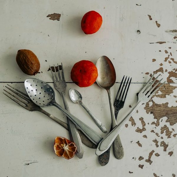 Stainless Brass Accents Cheese Knife Set