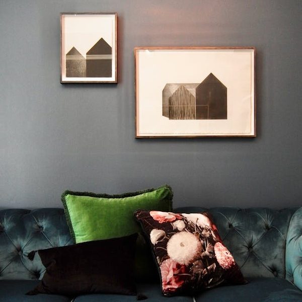 Hand-Embroidered Lumbar Pillow