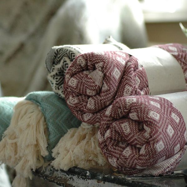 Hand-Quilted Vintage Patchwork Hand-Quilted Throw