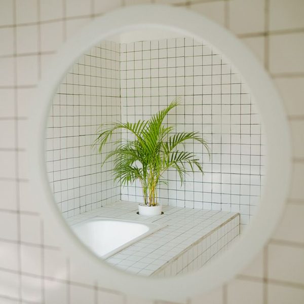 Walnut-Framed Floor Mirror