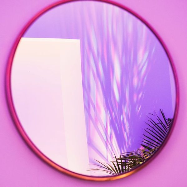 Carved Wood Irregular Arch Mirror