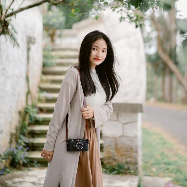 Hand-Knit Olive Knit Cardigan