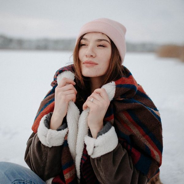 100% Wool Felt Cream Wool Beanie