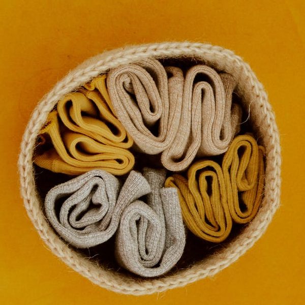 Hand-Knit Caramel Cashmere Bed Socks