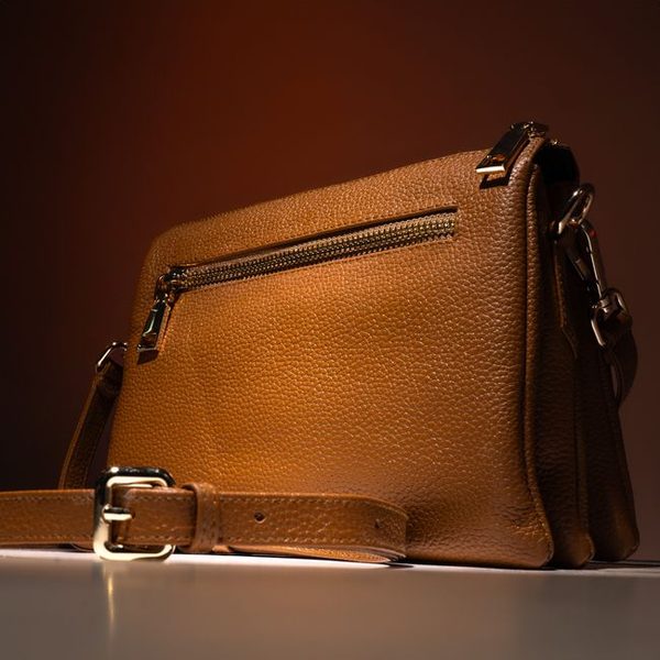 Vegan Leather Cream Crossbody Bag