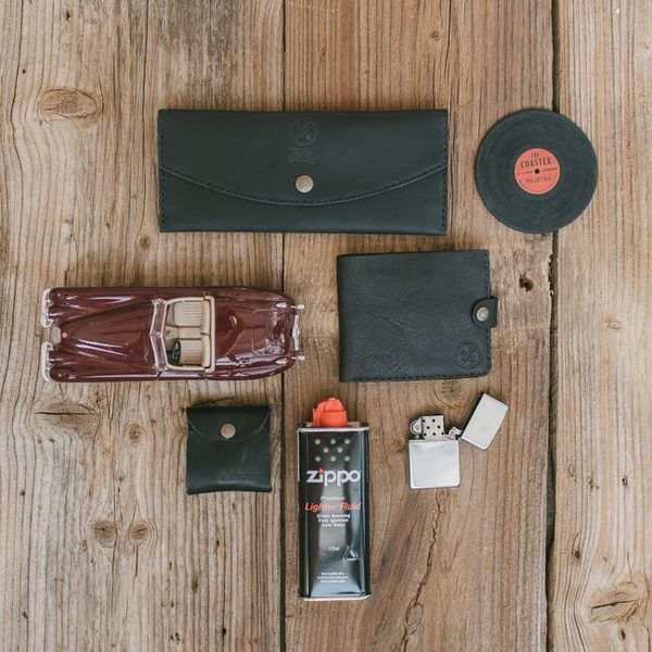 Italian Leather Chestnut Money Clip Wallet