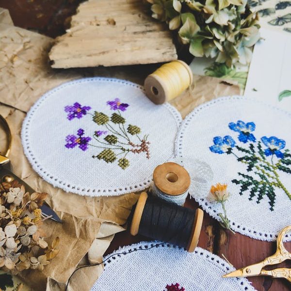 Counted Cross-Stitch Embroidered Hoop